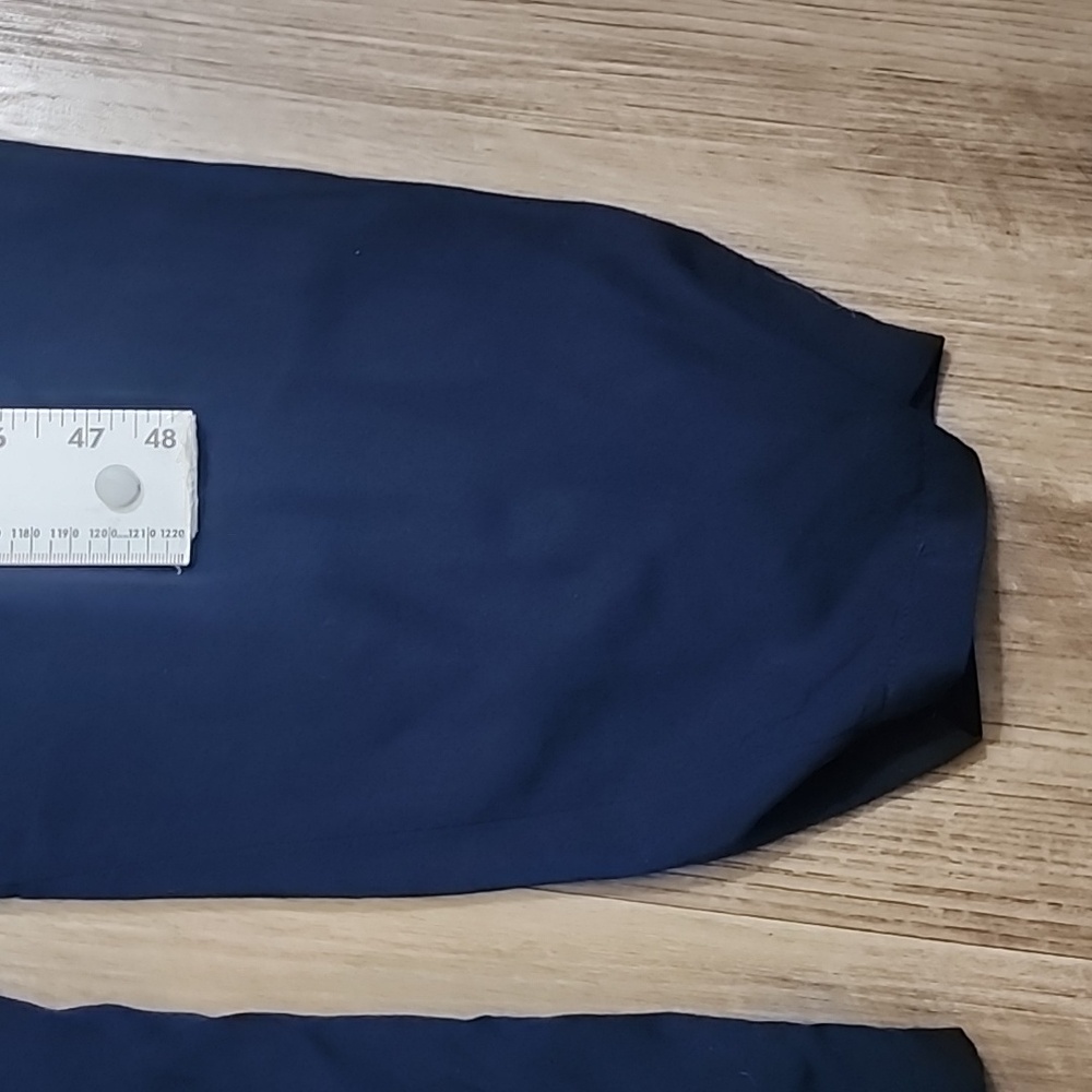 Lauren Ralph Lauren Paisley Jacquard Utility Jumpsuit Navy Blue Button-Front - Picture 13 of 14
